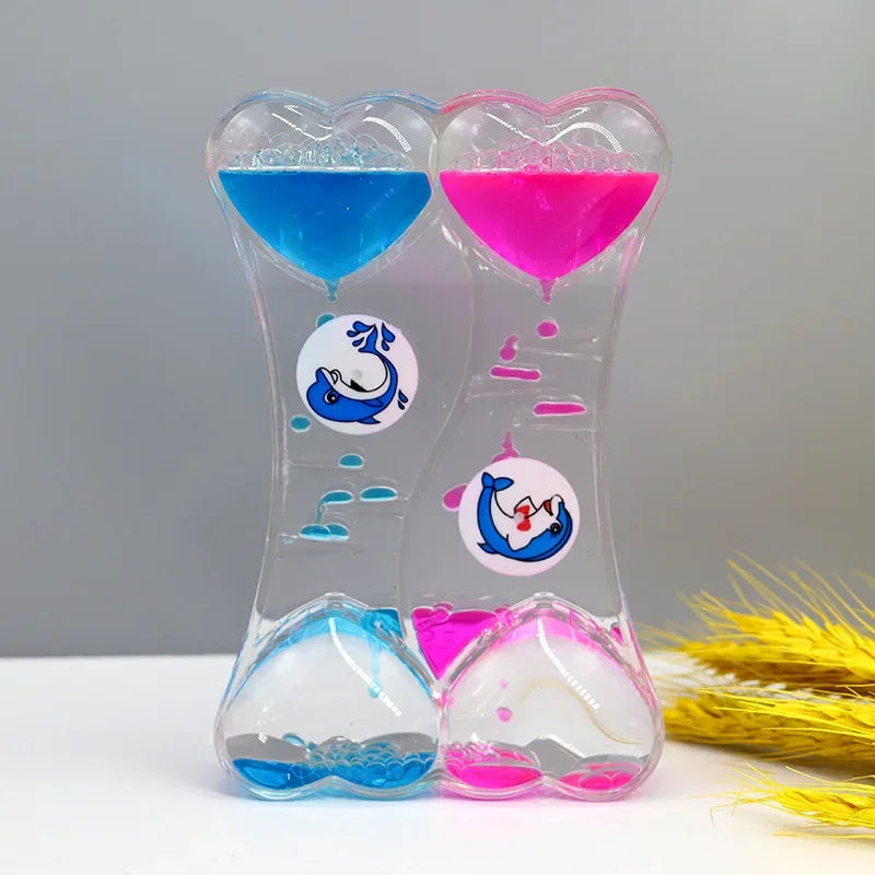 Liquid Leakage Drops Peach Heart Acrylic  Decoration Crafts Hourglass