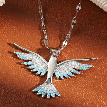 Trendy Phoenix Stainless Steel Zirconia Necklaces