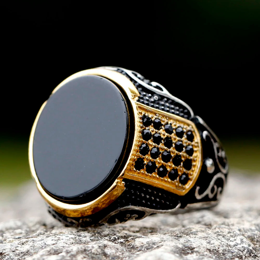 Stainless Steel Colorful Stone Trend Ring fashion High Quality