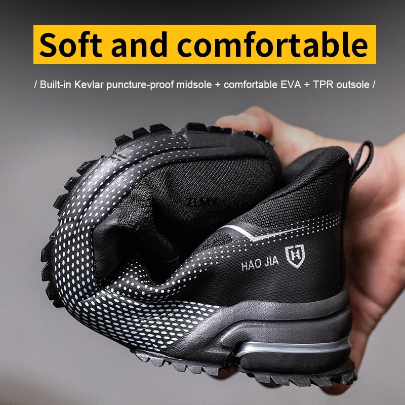 Fashion Safety Shoes  Steel Toe Puncture Proof Breathable Work Safety Shoes