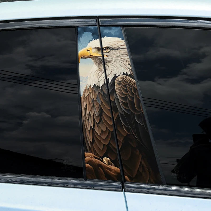 2pcs Wild Eagle Car B-pillar Car Sticker Waterproof