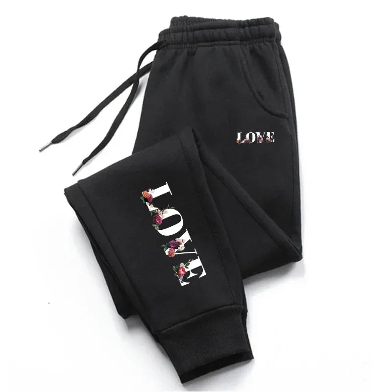 Daily Casual High Quality LOVE  Print Street Sport Jogging Trouser