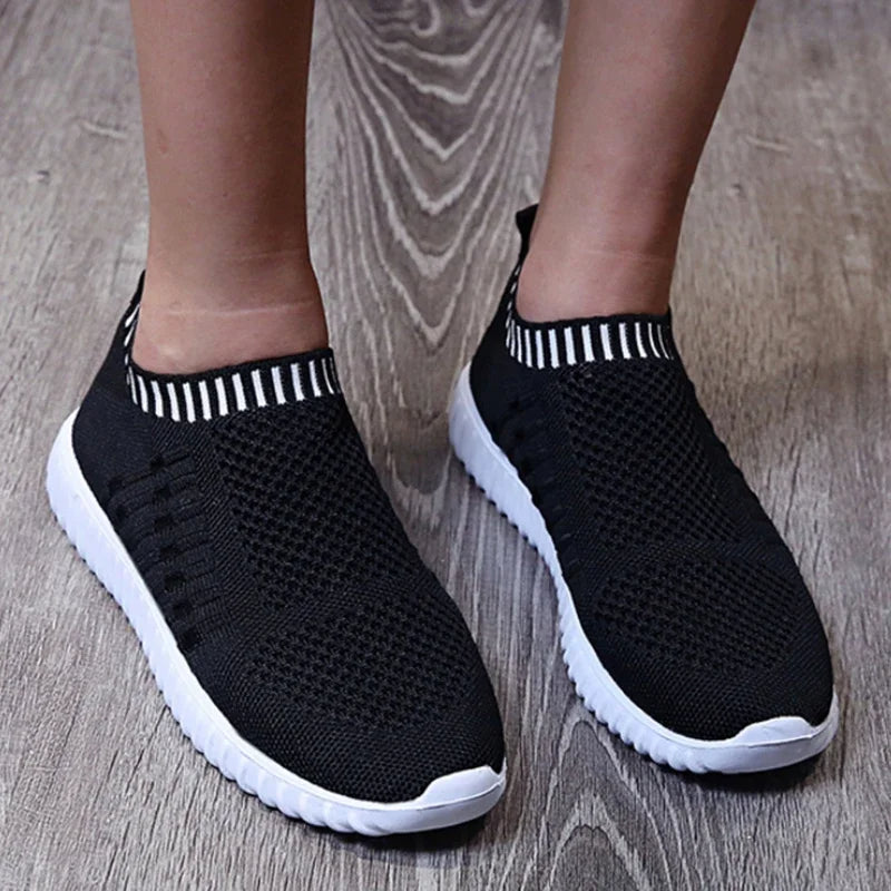 Soft Bottom Knitting Sneakers Women Breathable