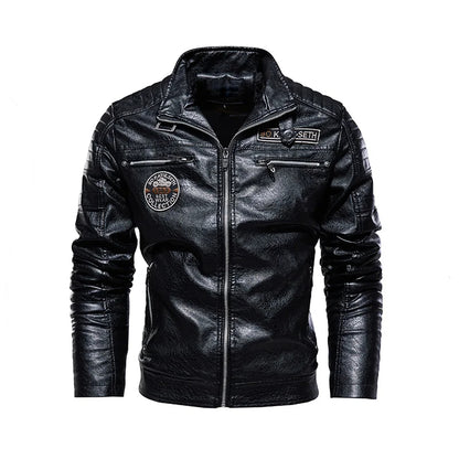 Leather Jacket Men Winter