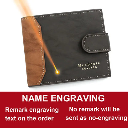 Customized Name Engraving Men Wallets