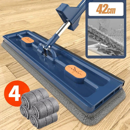 Customizable Large Flat Mop Self-contained Slide Microfiber Floor Mop Wet and Dry Mop For Cleaning Floors Home