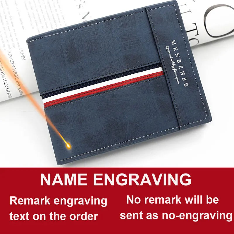 Name Engraving Men Wallets