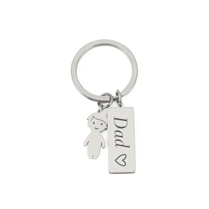 Mom Dad Personalized Keychain Custom Name Family Key Chain