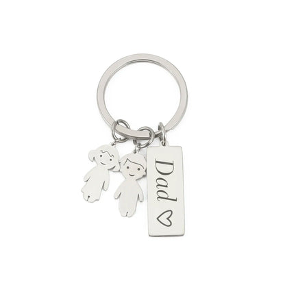 Mom Dad Personalized Keychain Custom Name Family Key Chain