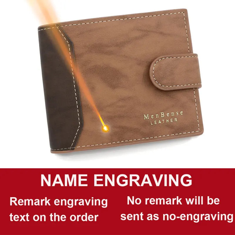 Customized Name Engraving Men Wallets