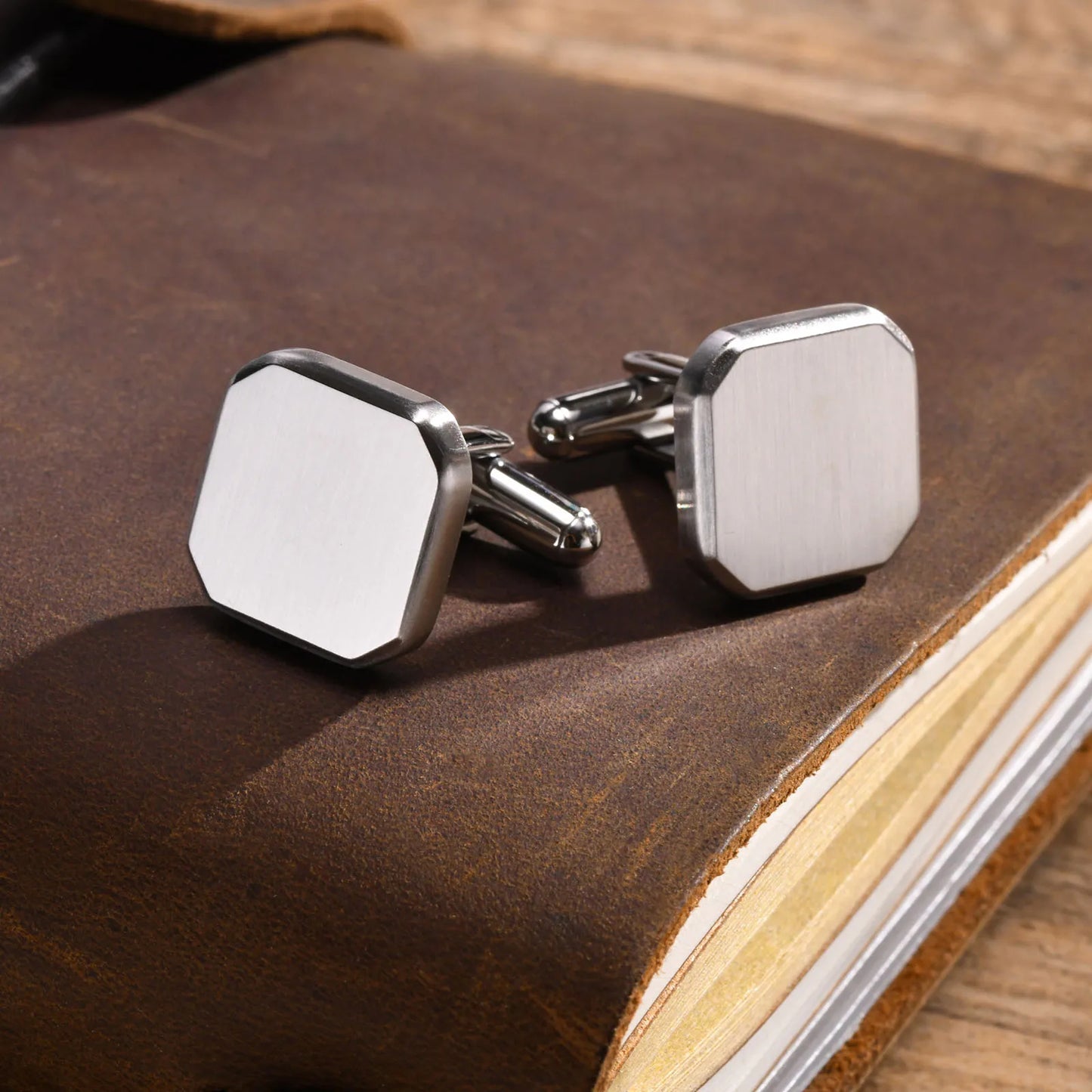 Personalized Man Cufflinks Stainless Steel Shirt Cuff Button Custom