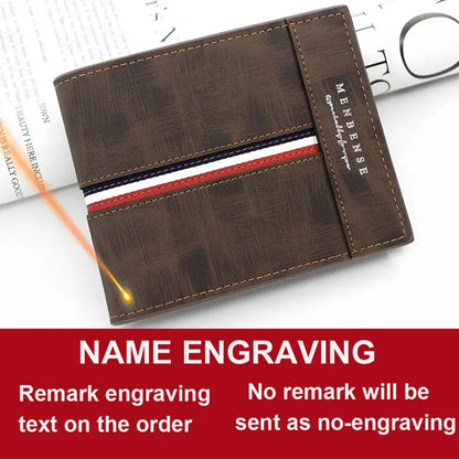 Name Engraving Men Wallets