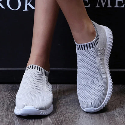 Soft Bottom Knitting Sneakers Women Breathable