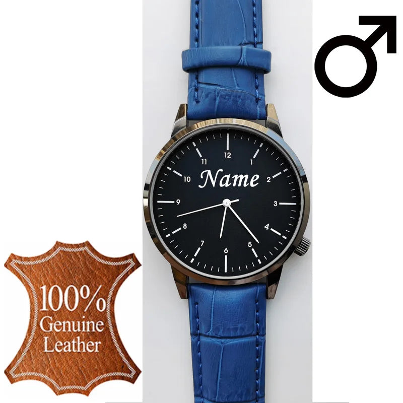 Personalized  Engrave with Your Name Logo Men Lady Wristwatch Water Resistant 3ATM Customized Man's Woman's Wrist Watches