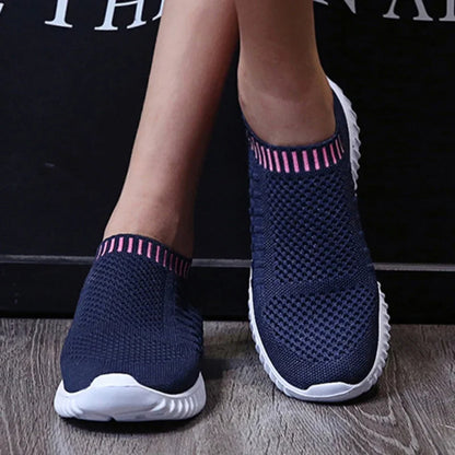 Soft Bottom Knitting Sneakers Women Breathable