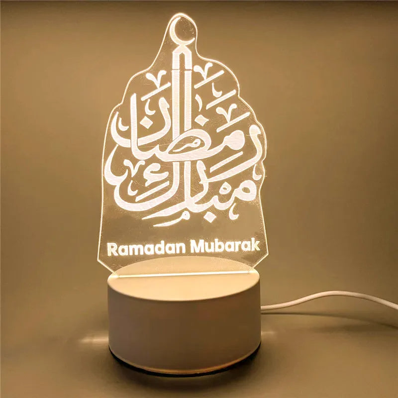 USB Powered Islamic 3D LED Night Light Lamp