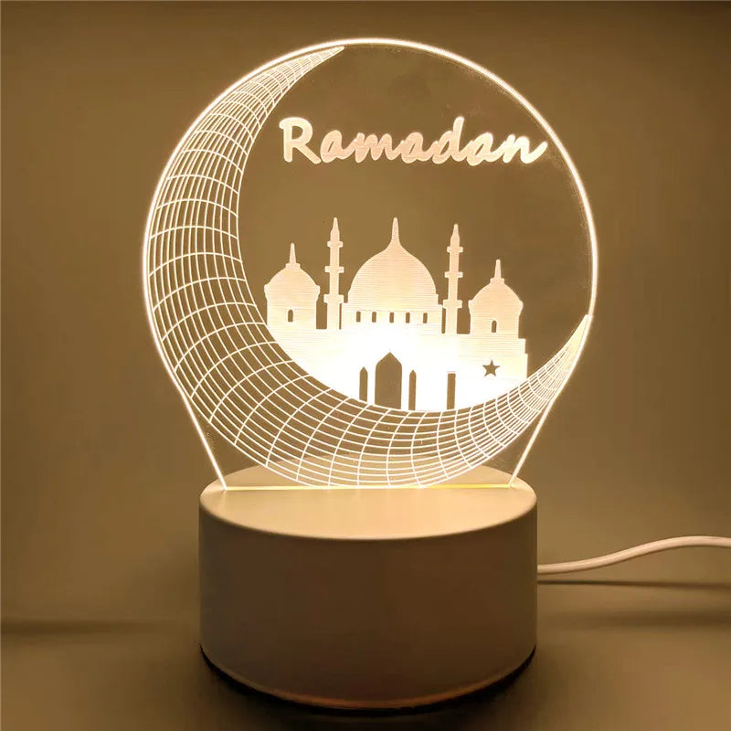 USB Powered Islamic 3D LED Night Light Lamp