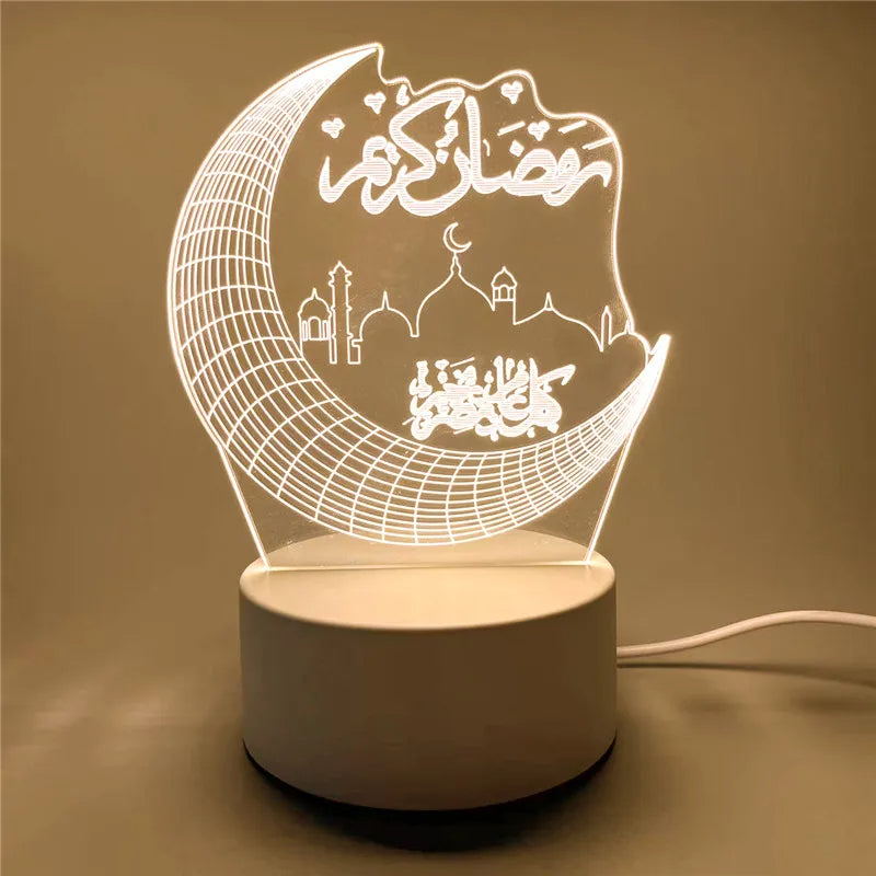 USB Powered Islamic 3D LED Night Light Lamp