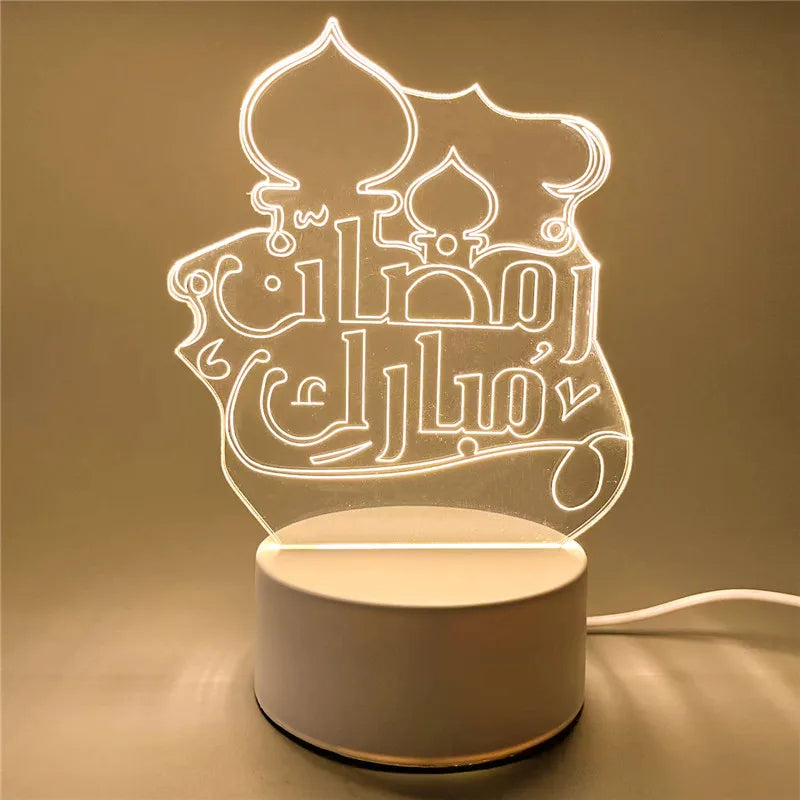 USB Powered Islamic 3D LED Night Light Lamp