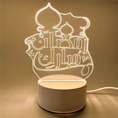 USB Powered Islamic 3D LED Night Light Lamp