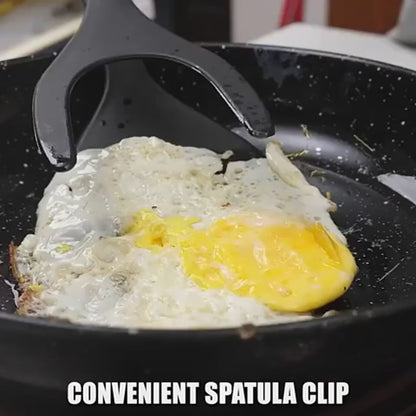 2 in 1 Grip Flip Spatula Clamp Egg Pancake Fish French Toast Omelette Making Non Stick Home Kitchen Cooking Turner Too