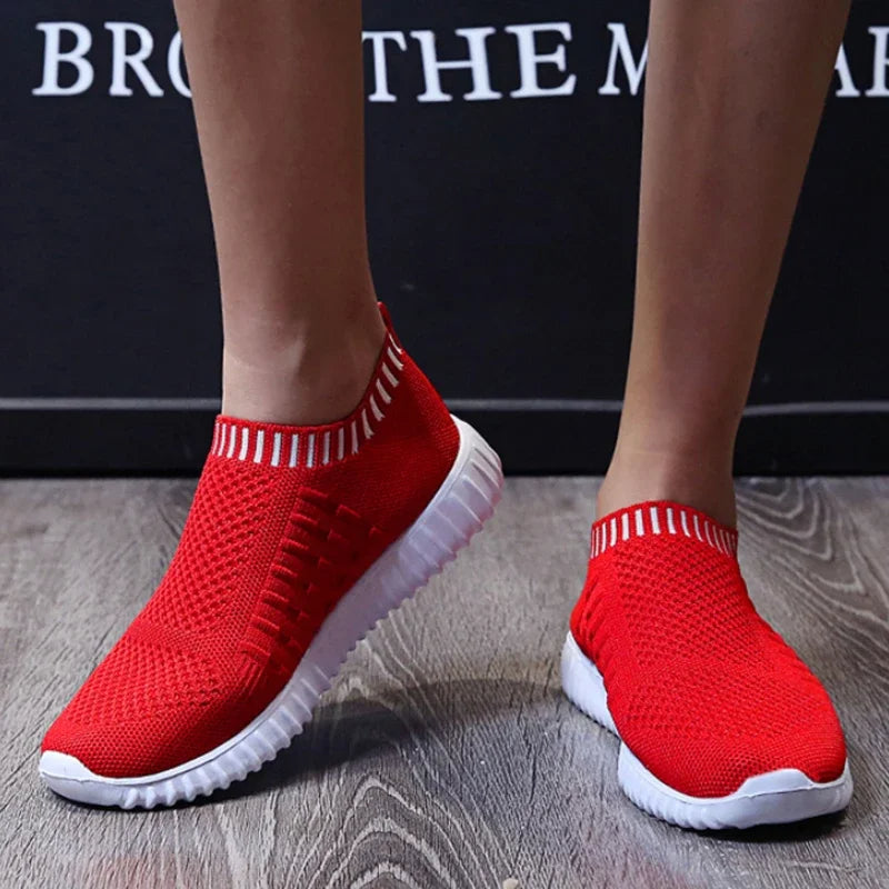 Soft Bottom Knitting Sneakers Women Breathable