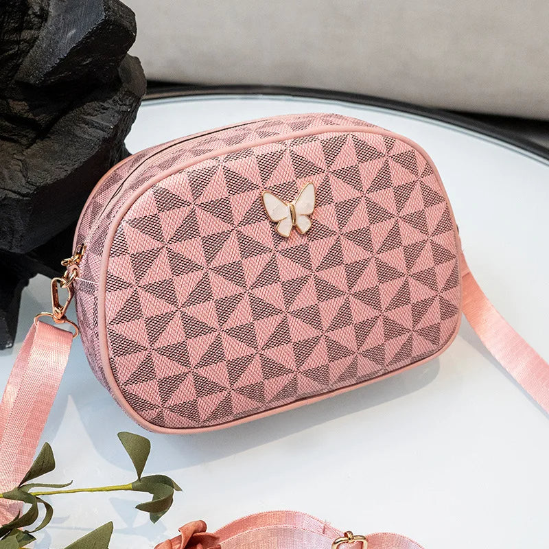 Fashionable butterfly geometric printing new casual crossbody bag