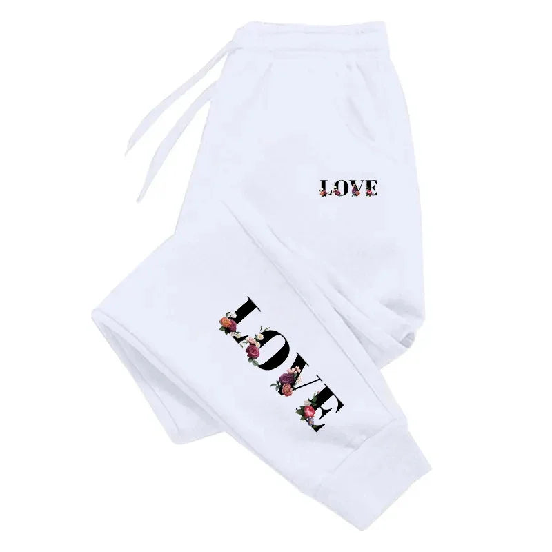 Daily Casual High Quality LOVE  Print Street Sport Jogging Trouser